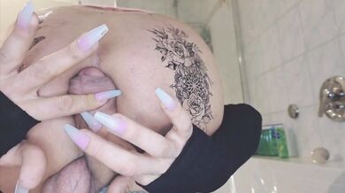 Tattooed Amateur Gay Man Destroyed By His Own Huge Cock In Selffuck Marathon
