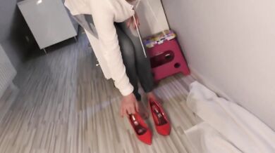 Desperate Piss in Jeans Kitchen Then Piss on Ass Tits and Mouth
