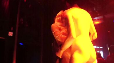 KitKat Club Berlin Live Sex Show Destroyed by Big Dick Cock on Stage Outside