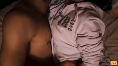 Italian verified couple hard nipple orgasm gushing big boobs licking hot kissing 4k