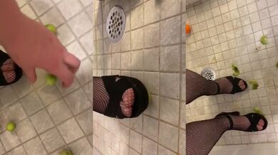 Crush Goddess Stepping On High Heels Stockings Destroyed Food Crush Gushing Choked