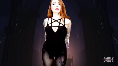 Unholy Executrix Femdom POV Demon Girl Pantyhose Tease High Heels Stiletto Heels Red Head Religious Blasphemy Tattoo Crossed Legs Free Preview