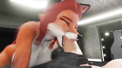 Hayami fox demon destroyed by giant cock deep throat gushing swallow