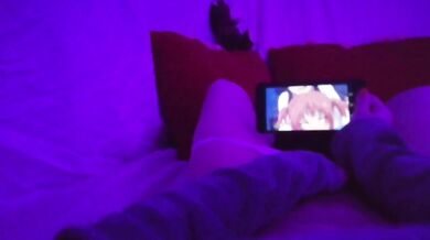 Redhead Amateur Teen Masturbating Watching Uncensored Lesbian Hentai Yuri At Home