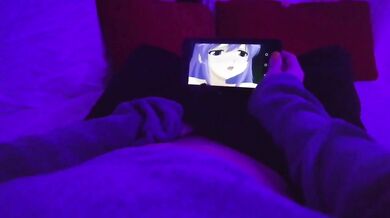 Redhead Amateur Teen Masturbating Watching Uncensored Lesbian Hentai Yuri At Home