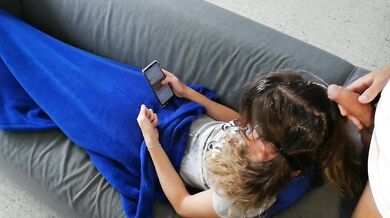 Piss Drenches Long Hair on Sofa While Cumsoaked Face Gushes Messy