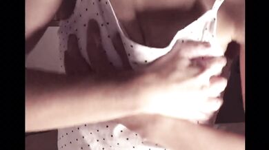 Noodle Nips Destroyed Gushing Clothed Japanese Amateur Masturbation Close Up