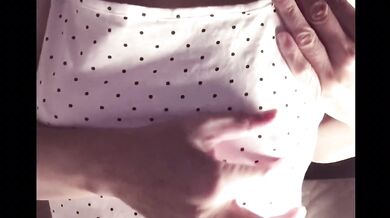 Noodle Nips Destroyed Gushing Clothed Japanese Amateur Masturbation Close Up