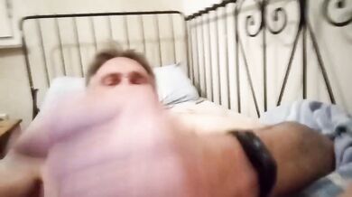 Solo Male Jerk Off Destroyed Gushing Cum in Own Mouth Eating Own Cum