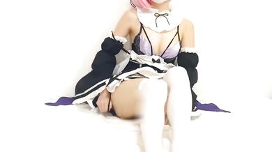 Japanese Cosplay Amateur Girl Masturbates Big Boobs Gushing