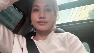 Hairy Armpit Tattooed Filipina Sucking Own Tits While Driving Naked And Smoking