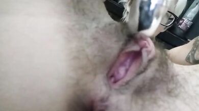 Hairy Pussy Destroyed By Vibrator Squirt Solo Orgasm