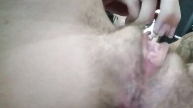 Hairy Pussy Destroyed By Vibrator Squirt Solo Orgasm