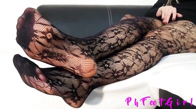 Blonde Princess Feet Joi Pantyhose Nylon Soles Rubbing Clit