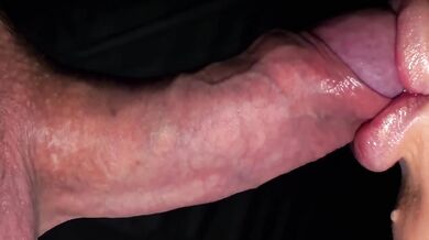 Sloppy Sensual Blowjob Close Up Pulsating Cock Destroyed Gushing