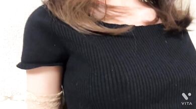 Destroyed Gushing Black Knit Shirt Solo Amateur Cumshot Exclusive Verified HD Japanese Masturbation Teen Doll