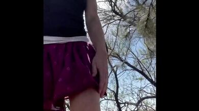 Public Exhibitionist Masturbation Destroyed Gushing Caught Naked In The Woods