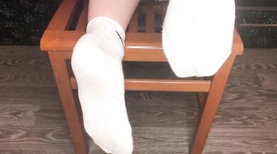 Student Girl After Gym Show Dirty White Socks And Stinky Foot Fetish BDSM