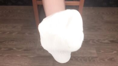 Student Girl After Gym Show Dirty White Socks And Stinky Foot Fetish BDSM
