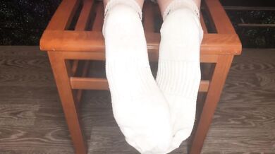 Student Girl After Gym Show Dirty White Socks And Stinky Foot Fetish BDSM