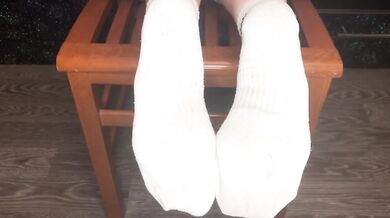 Student Girl After Gym Show Dirty White Socks And Stinky Foot Fetish BDSM