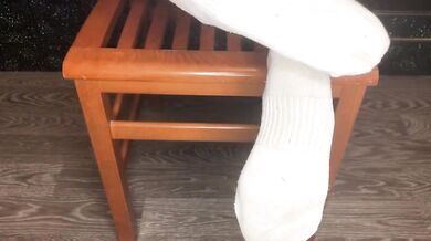 Student Girl After Gym Show Dirty White Socks And Stinky Foot Fetish BDSM