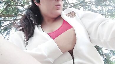 Smoking Milf Destroyed With Dirty Feet Flip Flops In Public Garden Nipple Play