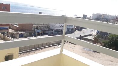 POV Balcony Overlooking Sea Risky Lesbian Sex Brunette Cunt Licking Gushing Cum Drip
