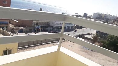 POV Balcony Overlooking Sea Risky Lesbian Sex Brunette Cunt Licking Gushing Cum Drip