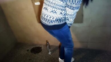 Sexy tired girl go back from party and wetting her jeans Destroyed Gushing Choked