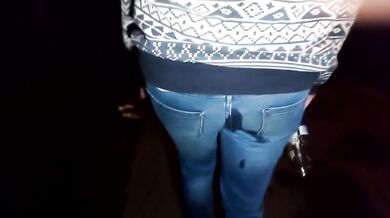 Sexy tired girl go back from party and wetting her jeans Destroyed Gushing Choked