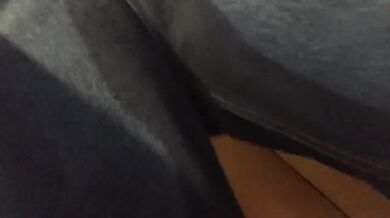 Amateur Girl Wet Denim Overalls Pissing Herself Solo