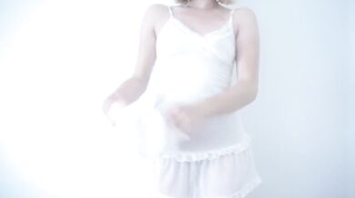 Destroyed Teen Frenchie Gushing in Lingerie Underneath Small Tits