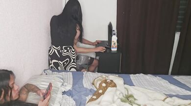 Wife Friend Comes Over Destroyed Gushing FFM Threesome Amateur Hotwife Brazilian Brunette Big Ass