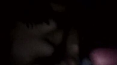 Asian GF Sucking Cock in The Dark Night