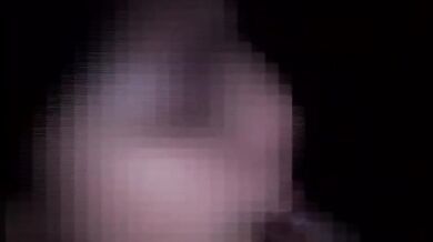 Asian GF Sucking Cock in The Dark Night