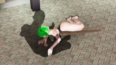 Tatsumaki Green Haired Teen Destroyed by Psycho Fast Blowjob Retching