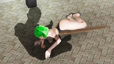Tatsumaki Green Haired Teen Destroyed by Psycho Fast Blowjob Retching