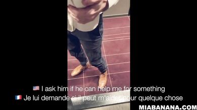 Hotel Room Service Challenge Seduce Brunette Lingerie Public Exhib