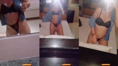 Curly Latina Teen With Small Tits Poses Her Favorite Lingerie For Milf BF HD Exclusive