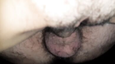 Hairy Petite Pussy Destroyed by Big Cock with Gushing Cum Shot