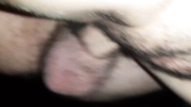 Hairy Petite Pussy Destroyed by Big Cock with Gushing Cum Shot