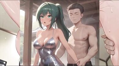 Green Go Go Girl Destroyed In Double Penetration Bukkake Cumshots