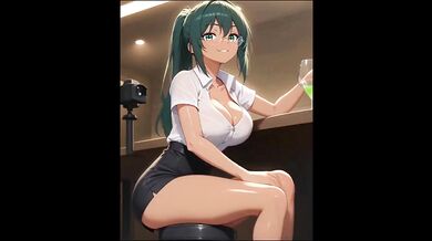 Green Go Go Girl Destroyed In Double Penetration Bukkake Cumshots