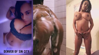 Bajan Babe Denver Sin City Shower Fantasy Gushing Twerk Solo