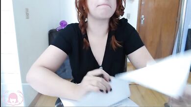 Bad Student Caught Cheating Squirting Orgasm Redhead Solo Masturbate
