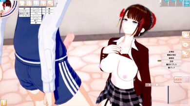 Koikatsu Reika Big Tits Schoolgirl Boobs Massage And Sex Anime 3DCG