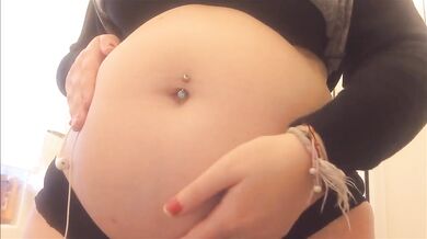 Swollen Belly Girl Noisy Stuffed Belly Destroyed Gushing Choked