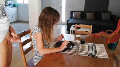 Blonde Girlfriend Destroyed by Pissing on Breakfast Piss