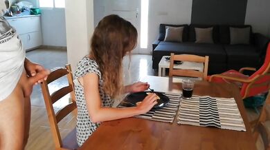 Blonde Girlfriend Destroyed by Pissing on Breakfast Piss
